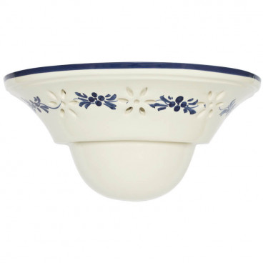 Keramik Wandleuchte  mit Blumenmuster handbemalt 1 x E27/100W