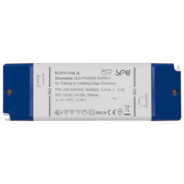 LED Netzteil 12V-DC dimmbar Lasttyp L,C elektronisch 12-75W