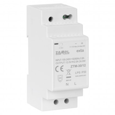 Reiheneinbau Netzteil, 12V-DC  Eingang AC 100-240V Ausführung 30W (2A)
