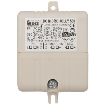 LED Treiber DC MICRO JOLLY, 12/24V-DC/6W 500mA