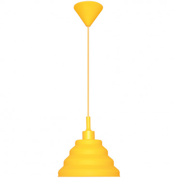 Pendelleuchte, Wohnraumleuchten 1 x E27 / 60W Vollgummi Gelb Pendel 1000 mm