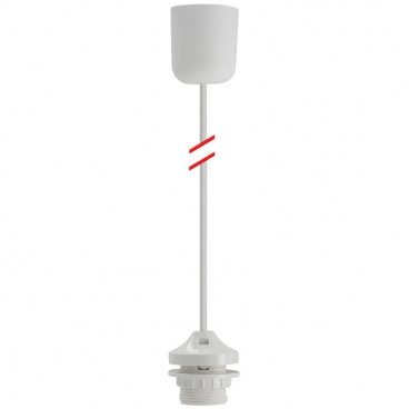 Lampen Leuchtenpendel, 1 x E27, weiß Länge 1000mm