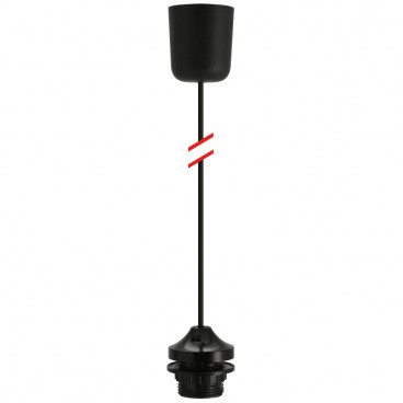 Lampen Leuchtenpendel, 1 x E27, schwarz Länge 800mm