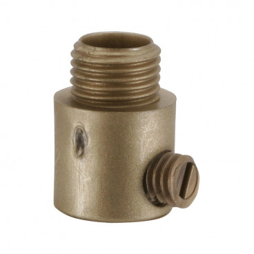 Leuchten Klemmnippel Nylon, gold, M10 mit seitlicher Schraube