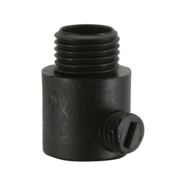 Leuchten Klemmnippel Nylon, schwarz, M10 mit seitlicher Schraube
