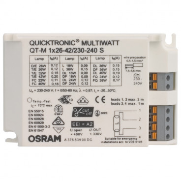 Vorschaltgerät, QUICKTRONIC QTP-M, 1 x 220-240V / 26-42W Osram