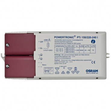 Vorschaltgerät, POWERTRONIC INTELLIGENT PTi, 1 x 220-240V / 150W Osram