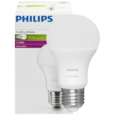 LED Lampe, 9,5W (60W), 806 lm COREPRO LEDBULB, AGL matt, E27 / 230V