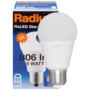 LED Lampe, RaLED STANDARD, AGL matt, E27 / 240V 9W (60W), 806 lm
