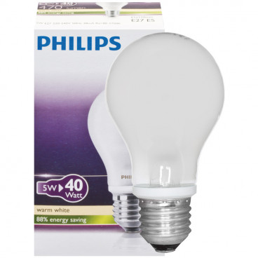 LED Lampe, CLASSIC, AGL matt, 5W (40W), 470 lm E27 / 230V Philips