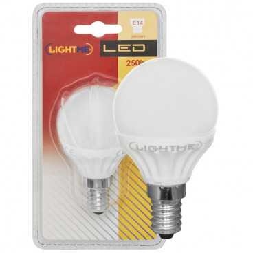 LED Lampe, Tropfen, E14 / 3W, opal, 250 lm, Lightme