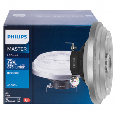 LED Reflektorlampe Ra95 MASTER LEDspot AR111 G53/12V 14,8W (75W), 875 lm 3000K