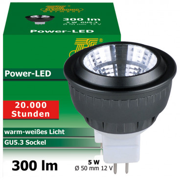 LED Lampe, Reflektor, GU5,3 / 5W, 300 lm, 27000K, TS-Electronic