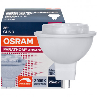 LED Lampe, Reflektor, GU5,3 / 4,9W, 350 lm, 3000K, Osram