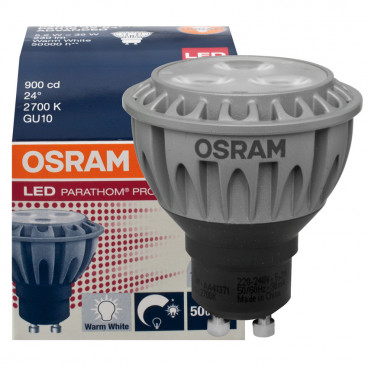 LED Lampe, Reflektor, GU10 / 5,2W, 230 lm, 2700K, Osram