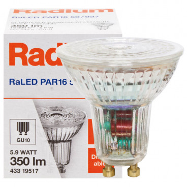 LED Lampe, Reflektor, RaLED STAR, GU10 / 5,5W, 350 lm, 2700K, Radium