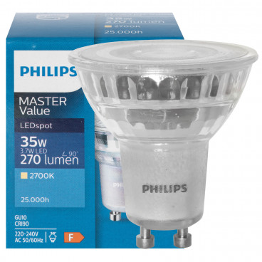 LED Reflektorlampe PAR16, MASTER LEDSPOT VALUE, GU10 3,7W(35W) 270lm 2700K
