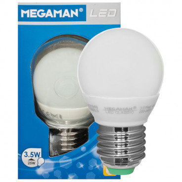 LED Lampe, Tropfen, LED CLASSIC, E27 / 3,5W, opal, 250 lm, Megaman