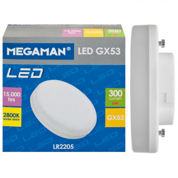 LED Lampe, Reflektor, GX53 / 5W, 300 lm, 2800K, Megaman