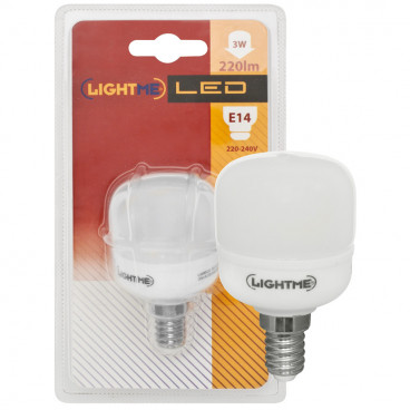 LED Lampe, Tropfen, E14 / 3W, opal, 220 lm, Lightme