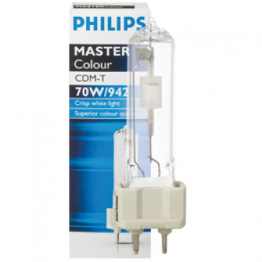 Halogenlampe, Metalldampf, MASTER COLOUR, CDM-T, G12 / 70W, 6300 lm, NDL, Philips