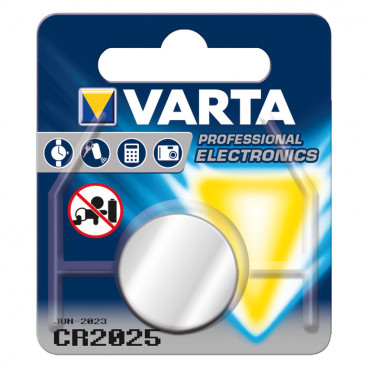 Knopfzelle, Lithium, CR 2025, 3V - Varta