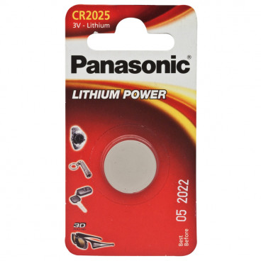 Knopfzelle, Lithium, POWER CELLS, CR 2025, 3V - Panasonic