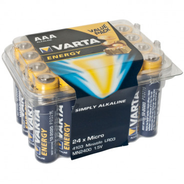 Batterie, ENERGY, Alkaline, Micro, LR03, AAA, 1,5V, in Kunststoffbox - Varta