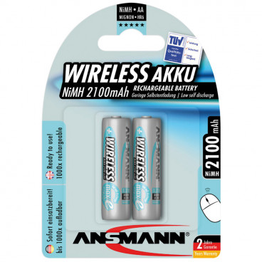 Akku, SPEZIAL WIRELESS, MAX E, NiMh, 1,2V / 2100 mAh, Mignon für Funkmäuse / Tastaturen