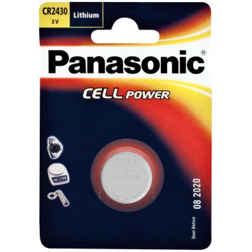 Knopfzelle, Lithium, POWER CELLS, CR 2430, 3V - Panasonic