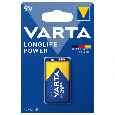 Batterie, HIGH ENERGY, Alkaline, Block, 6LR61, 9V - Varta