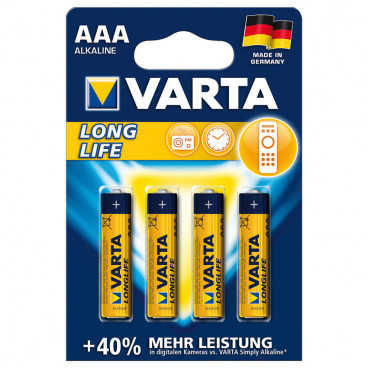 Batterie, LONGLIFE, Alkaline, Micro, LR03, AAA, 1,5V - Varta