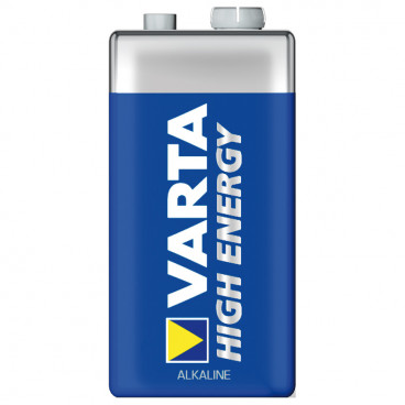 Batterie, HIGH ENERGY, Alkaline, Block, 6LR61, 9V - Varta