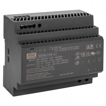 Reiheneinbau Netzteil  HDR-150-12 / 135,6W (11,3A) kurzschlusssicher