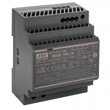 LED Reiheneinbau-Netzteil, HDR, 24V-DC / 92W Kurzschlusssicher
