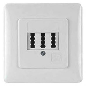 Anschlussdose TAE, für analoge Netze, Unterputz, TAE 2 x 6 / 6 NFF, reinweiß