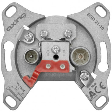 BK Antennensteckdose, BSD 21-10 Durchgangsdose (2 Ausgänge) Axing