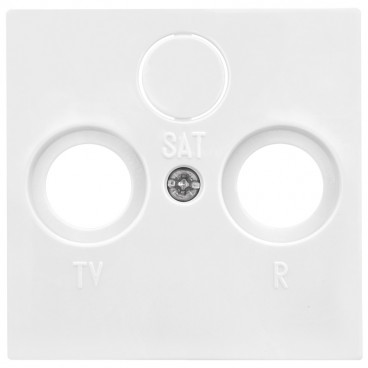 Zentralplatte Antennensteckdose für TV / Radio / SAT SYSTEM 55 reinweiß glänzend
