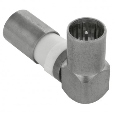 Winkel Kompressions Stecker, Klasse A nach EN50083-2/A1 - F-QUICKFIX 100-51 Axing