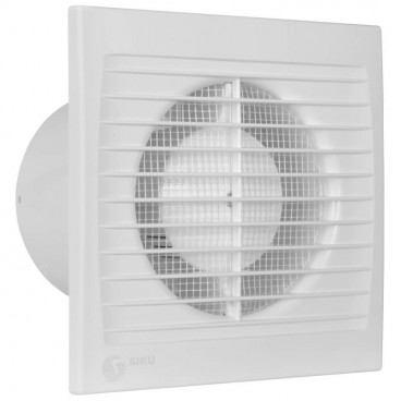 Wand-/Deckeneinbaulüfter für RohreØ 100mm Leistungsaufnahme 14W mit Nachlaufschalter 2-30 Min.weiß
