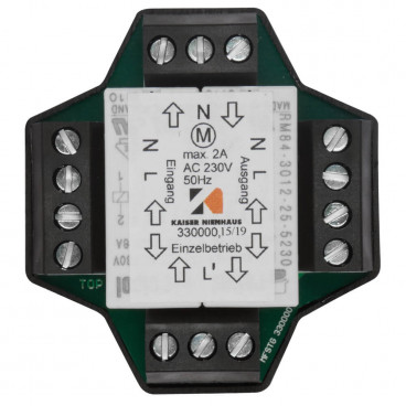 Rohrmotoren Mehrfachsteuergerät / Trennrelais, 230V, Unterputz, für 2 Motoren