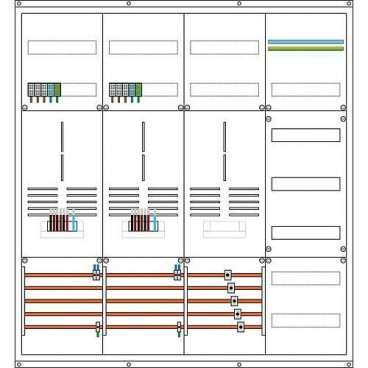 Zählerschrank Komplettschrank 2 Zähler-/ 1 TSG-/ 1 Verteilerfeld  ( Lagerware !! )