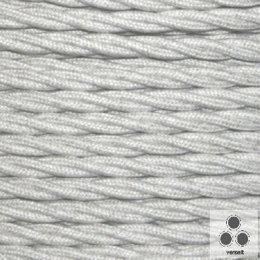 Textilkabel, Stoffkabel, Baumwolle Melange  3 adrig 3 x 0,75 mm² verseilt (Meterware)