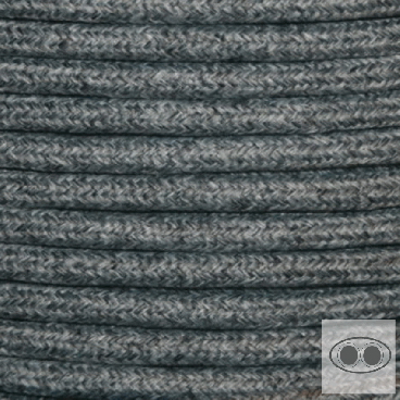 Textilkabel, Stoffkabel, Farbe Baumwolle schwarz weiß 2 adrig 2 x 0,75 mm² Flachkabel