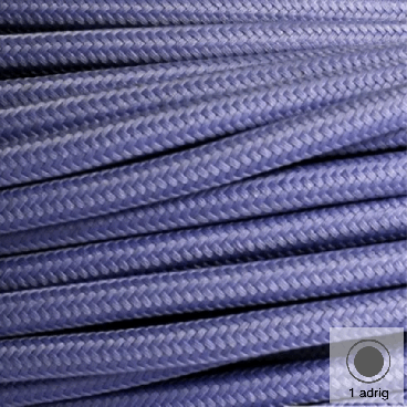Textilkabel, Stoffkabel, Farbe Violettblau 1 adrig 1 x 0,75 mm² rund (Meterware)