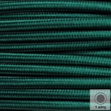 Textilkabel, Stoffkabel, Farbe Dunkelgrün 1 adrig 1 x 0,75 mm² rund (Meterware)