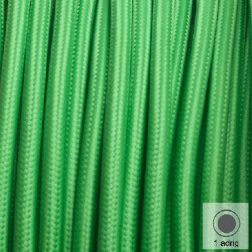 Textilkabel, Stoffkabel, Farbe Grün 1 adrig 1 x 0,75 mm² rund (Meterware)