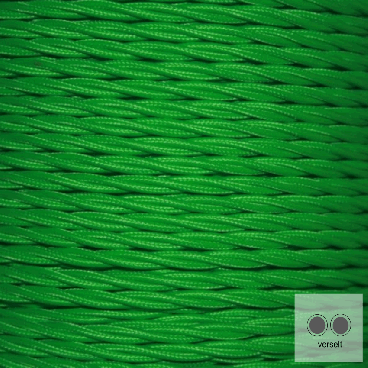 Textilkabel, Stoffkabel, Farbe Grün 2 adrig 2 x 0,75 mm² verseilt (Meterware)