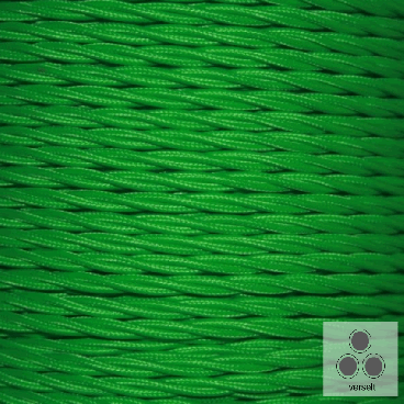 Textilkabel, Stoffkabel, Farbe Grün 3 adrig 3 x 0,75 mm² verseilt (Meterware)