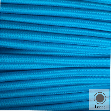 Textilkabel, Stoffkabel, Farbe Hellblau 1 adrig 1 x 0,75 mm² rund (Meterware)